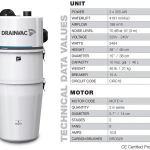 Cyclonik Central Vacuum – 2x355 AW